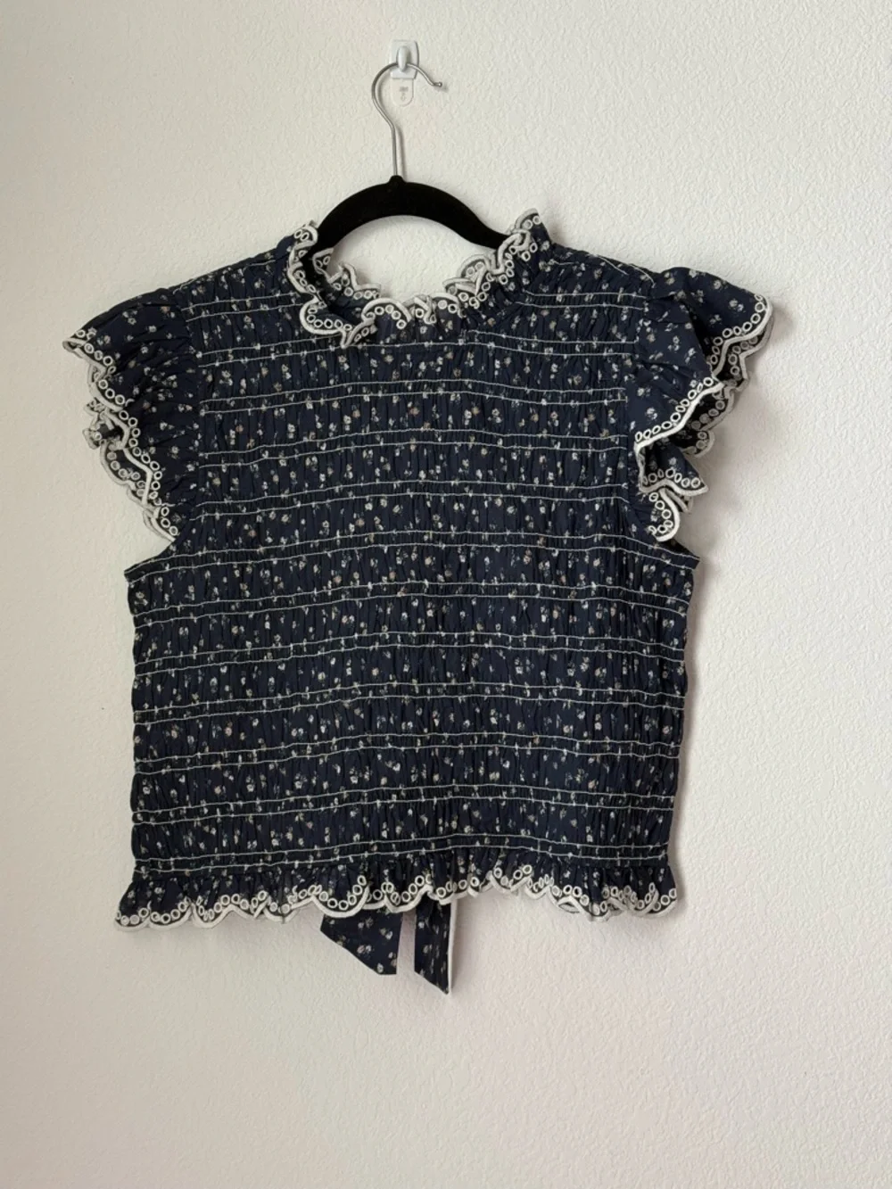 Sezane Liorane Blouse in Marine Floral Print - Picture 2 of 6